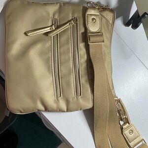 Chico's Elegant Gold Crossbody Bag